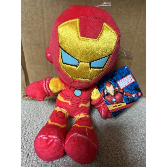 Marvel 8-Inch Plush Iron Man Toy Stuffed Avengers - Picture 1 of 3